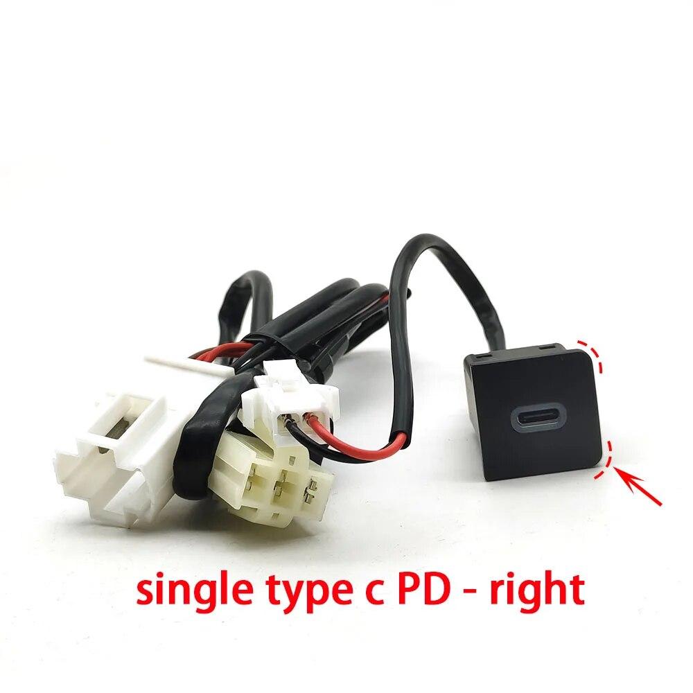 Автомобильное USB-зарядное устройство для VW Golf 6 Jetta 5 MK5 Scirocco 2006-2012 PD Quick Charge QC3.0, кнопка автомобильного адаптера для зарядки телефона