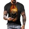 Vintage Horror Skull 3d Print Men's T-shirt Summer Classic Casual O Neck Short Sleeve Fashion Loose Oversized Tops Tee Shirt Men