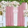1PC Pink Sequin Backdrop Curtains 2FTx8FT for Wedding Decoration Baby Shower Christmas Halloween Birthday Party Background Drape