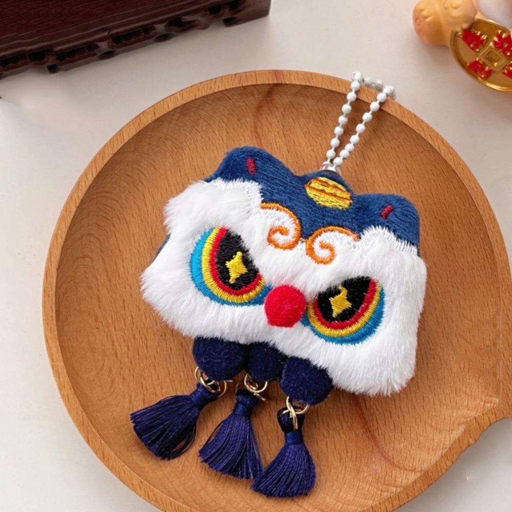 Chinese Style Chinese New Year Plush Keychain Lion Awakening Lion Dance Brooch Bag Accessories
