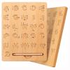 Wooden Letters Practicing Board,Double-Sided Alphabet Tracing Tool Learning To Write ABC Educational Toy Game Fine Motor Montessori Gift for 4 5 Years