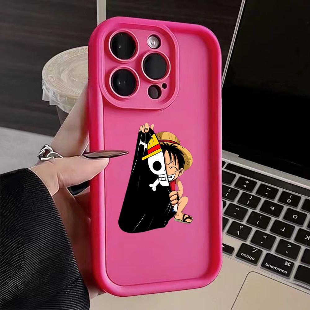 LZ28 One Piece Luffy Gear 5 Silicone Phone Case for iPhone 11 13 14 15 16 Pro Max 7 8 16 Plus 12 Mini XS Max XR Shockproof Back Cover