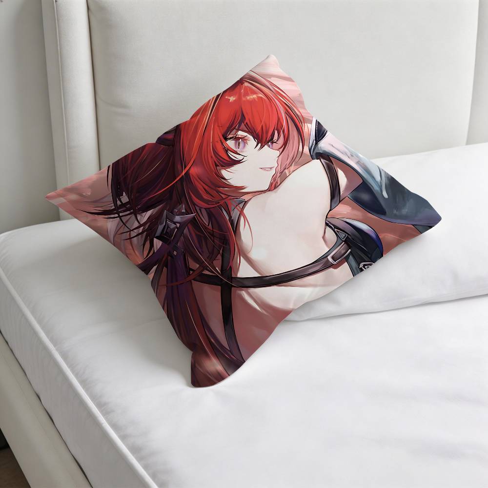 AArknights Laevatainn Decorative Square Pillow Cover Soft Comfortable Pillow Case Sofa Bed Home Decoration