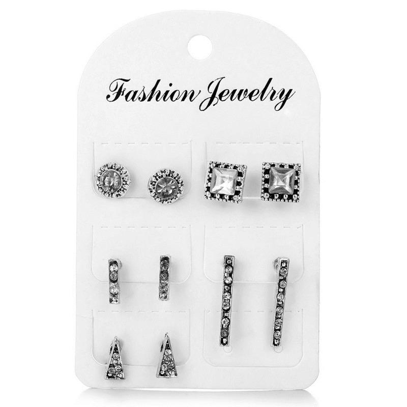 5 пар комплект, винтажные серьги-гвоздики для женщин, ювелирные изделия из букле д'орей, богемный комплект серег с резным цветком и опалом, комплект капель Brincos