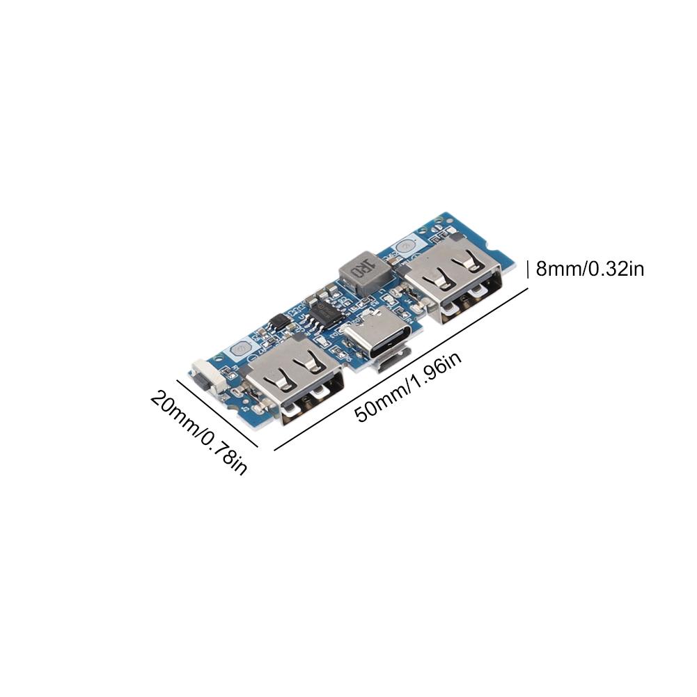 Зарядная плата для литиевой батареи Micro/Type-C, USB 5V 2.4A, аксессуары для мобильного power bank, двойной USB-модуль для мобильного power bank для телефона