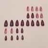 Press On Nail Almond Shaped Fake Nail Glossy Stick On Nail Natural Full Cover False Nail Acrylic Glues On Nail for Women