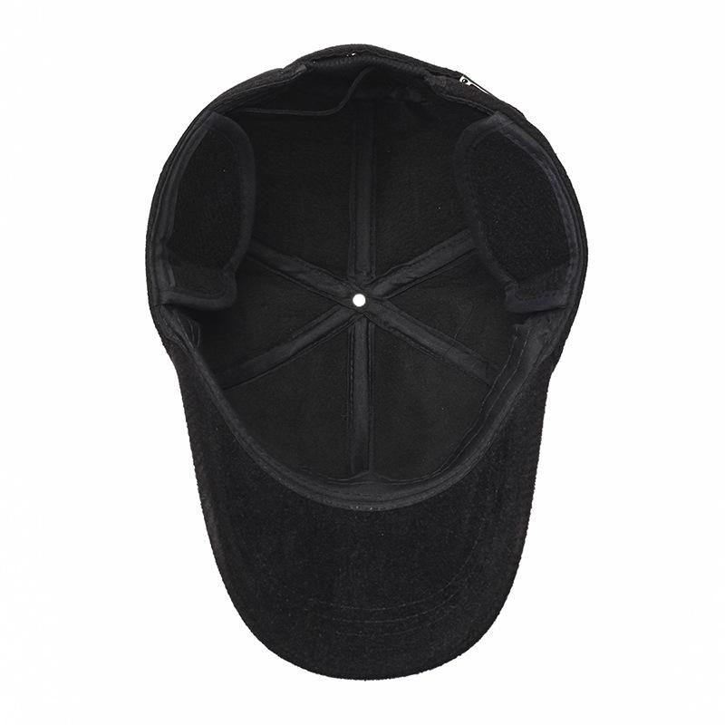 Мужская термокепка для среднего и пожилого возраста, зимняя бейсболка, утепленная хлопковая кепка для улицы
