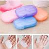 1/6Pcs Portable Soap Paper Disposable Travel Case Mini Cleaning Soaps for Washing Cleaning Hand for Outdoor Camping Hiking