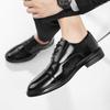 FashionMen Dress Shoes Formal Dress Shoe Black Leather Shoes Men Lace Up Point Toe Business Casual Shoes for Men Wedding Party Office