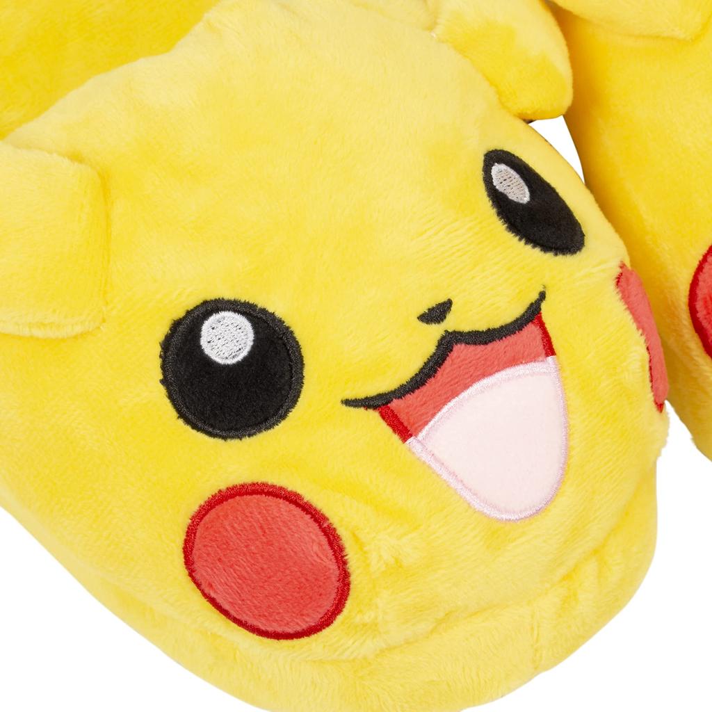 MORIPiLO Pokemon Indoor Slippers Fluffy Size Plush Cute Pokemon Morishita Makura (Pikachu Knyac) 23.0-25.0cm, Unisex, Toy, Gift, Yellow, Character,
