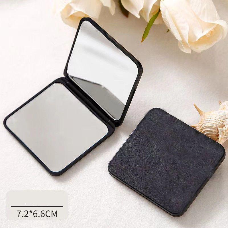 Mirror Makeup Mirror Ins Portable Mirror Square Double-Sided Folding Mirror Female Student Dormitory Portable Vanity Mirror