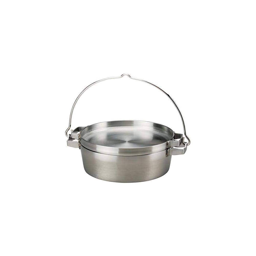 SOTO Dutch Oven Stainless Steel 10 Inch Half Lightweight Durable Outdoor Cooking Pot