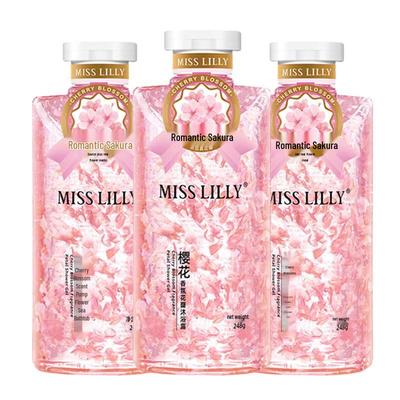 MISS LILLY Ароматный гель для душа с лепестками «Цветущая вишня»