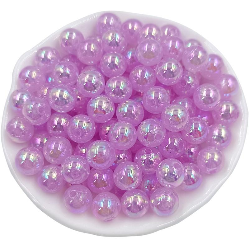 20/40Pcs 8 10mm Acrylic Round AB Color Beads with Dazzling Colors For Jewelry Making DIY Necklace Pendant Bracelet Material Jewelry Accessories