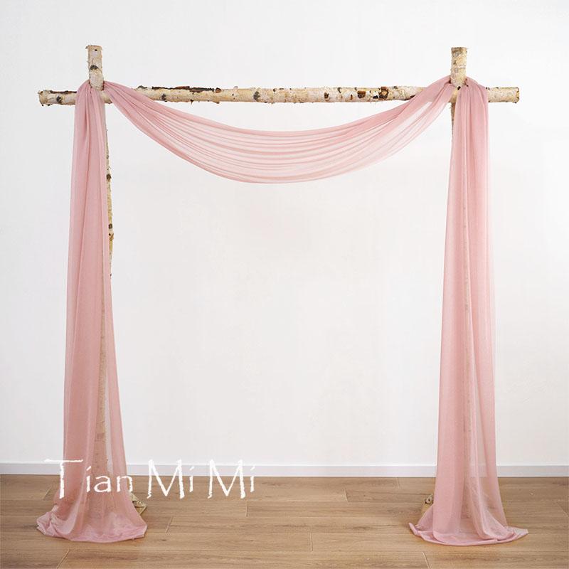 6 -10 Meters Wedding Arch Drape Fabric Sheer Chiffon Tulle Curtain Drapping Backdrop Party Supplies Drapery Ceremony Decoration