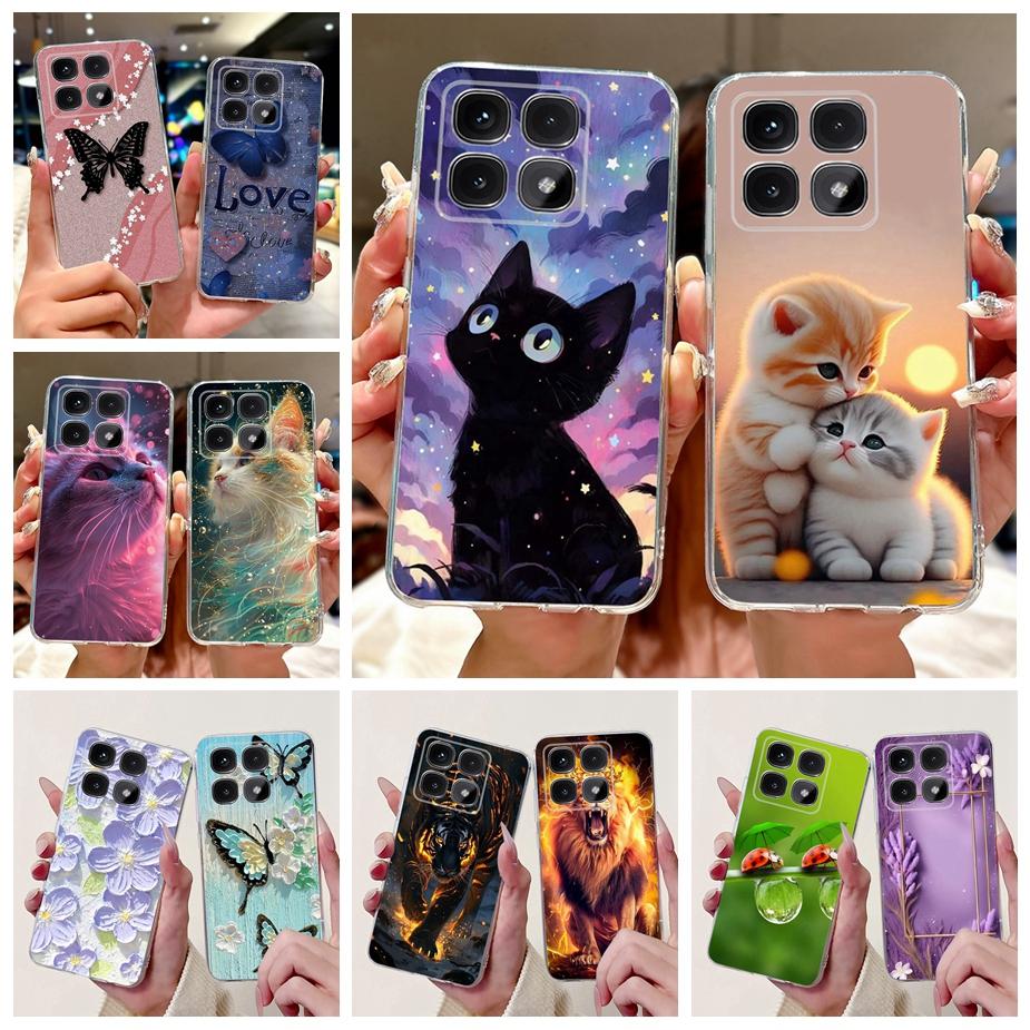 For Xiaomi Mi 14T Pro Case Cute Cat Fashion Painted Cover Soft Silicone Phone Case For Xiaomi 14T Pro Mi14T 5G Back Cover Bumper