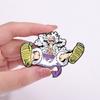 New  Japanese Anime One Piece Monkey D Luffy Nika Form Metal Brooch Gift Anime Merchandise
