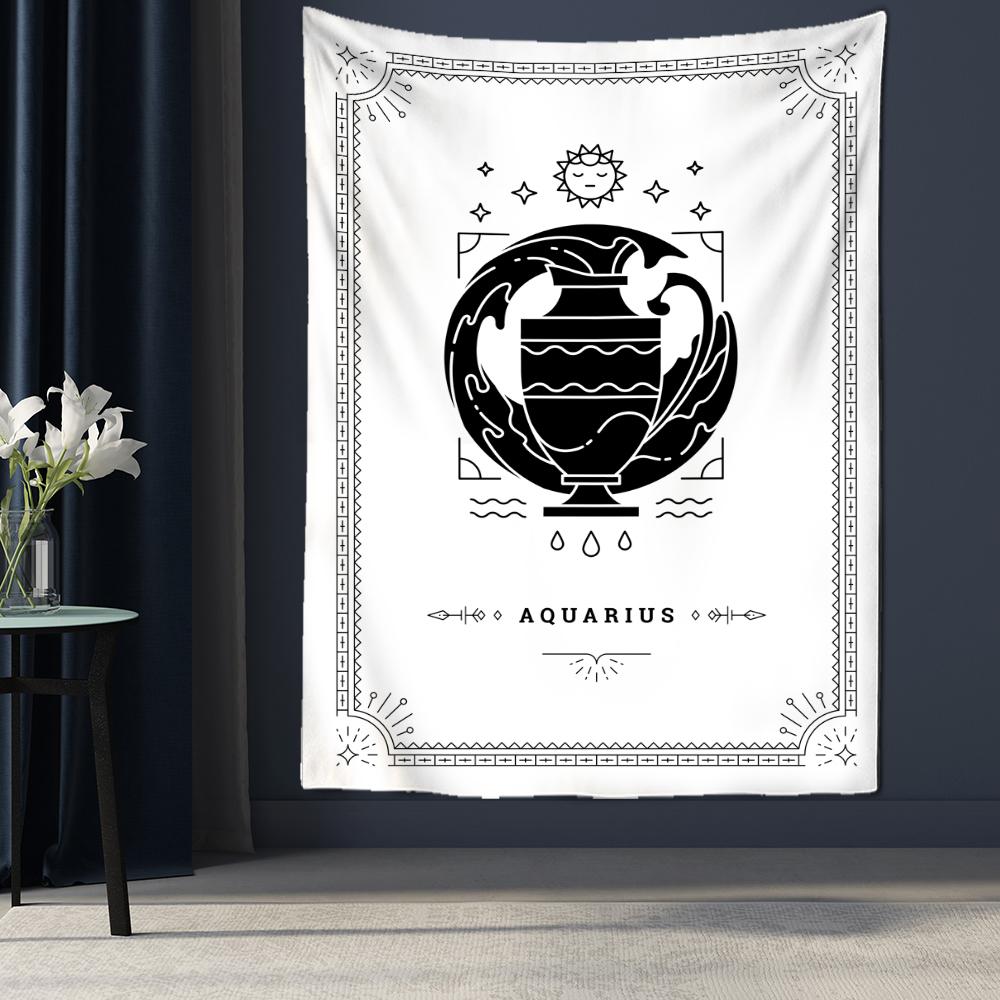 Гобелен «Двенадцать созвездий Таро», настенный психоделический волшебный богемный стиль, матрас в стиле хиппи, искусство домашнего декора