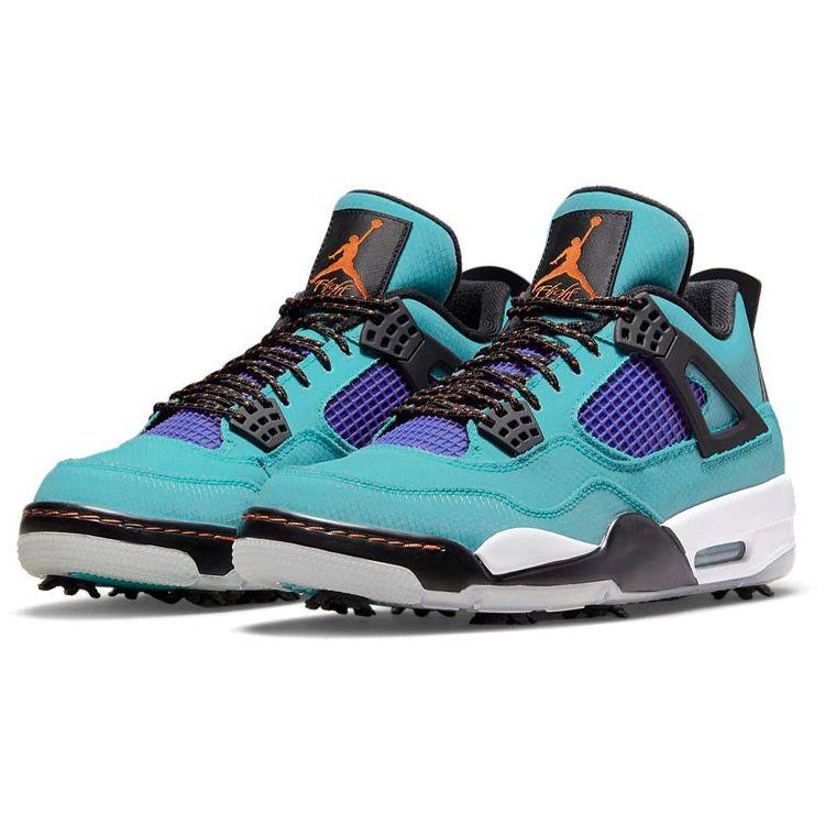 Мужские кроссовки Air Jordan 4 Golf NRG Torrey Pines Teal New-Emerald Grape-Ice CZ2439-300