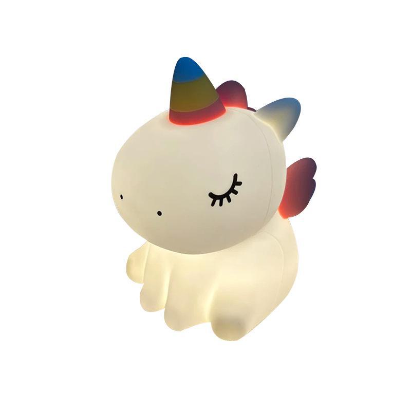 Силиконовый ночник в виде кролика - креативный прикроватный и сенсорный светильник для детей, идеальный подарок или декоративное украшение