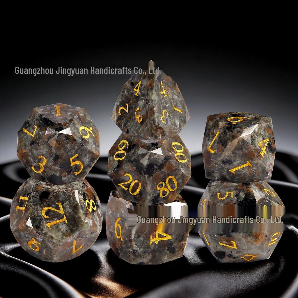 Dungeons & Dragons 7-Piece Multi-Sided Flame Stone Dice Set