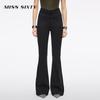 Женские джинсы клеш MISS SIXTY 2025 Осень с V-образным поясом, тянущиеся в четырех направлениях