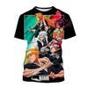Летняя футболка с 3D-принтом Куросаки Ичиго аниме BLEACH модная с круглым вырезом с коротким рукавом мужские и женские повседневные топы детские
