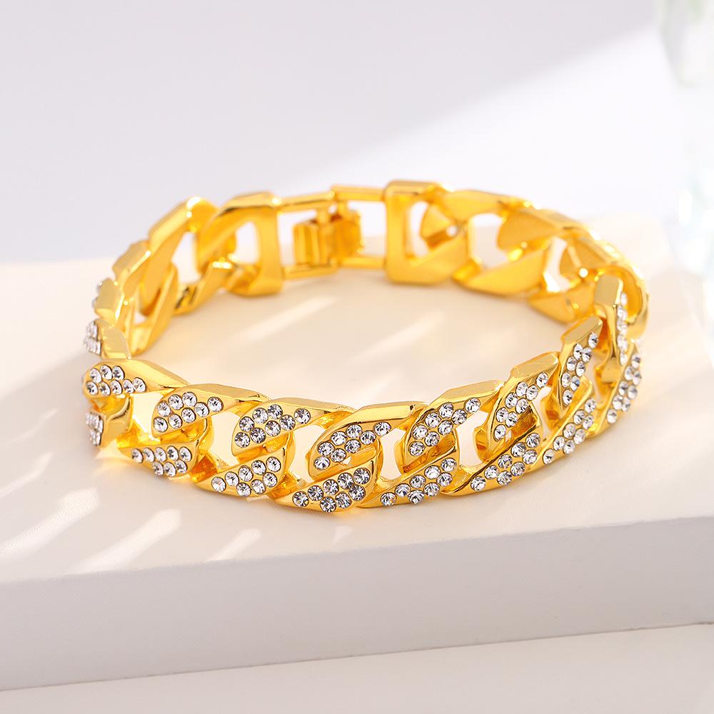 Браслет-цепочка кубинского плетения в стиле хип-хоп, 13 мм - Модная бижутерия для мужчин