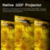 Проектор 1080P WiFi BT5.2 Android 11 System Проектор для фильмов с поворотом на 180 градусов и дисплеем 120 дюймов
