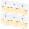 Miraitech LED Night Light, Footlight with Light Sensor, Outlet Operated, Warm White, Non-Dazzling Warm White, Suitable for Bedrooms, Stairs,