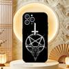 Пентаграмма 666 Демонический Сатанинский Чехол Для Телефона Для iPhone  17,16,15,14,13,12,11,Pro,Max,Plus,E,Air,Mini Черный Ударопрочный Funda Чехол