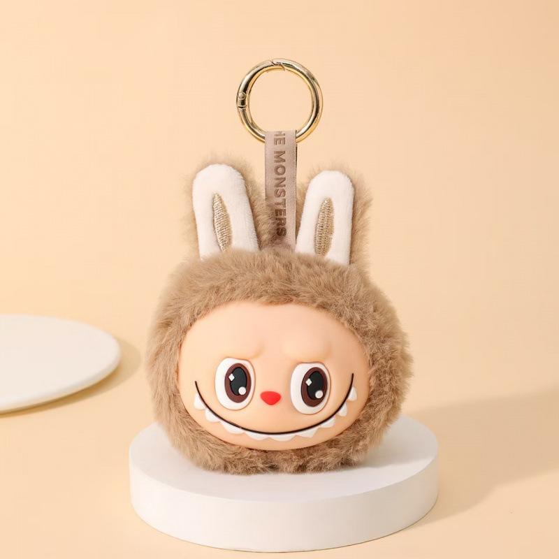 Виниловое лицо плюшевый кулон с маленькой головой милый Labubu Tide Play кулон для школьного рюкзака подарок