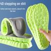 4D Cloud Tech PU Massage Arch Support Insoles - Men's High Elastic, Shock Absorbing, Deodorizing Sports Shoe Pads