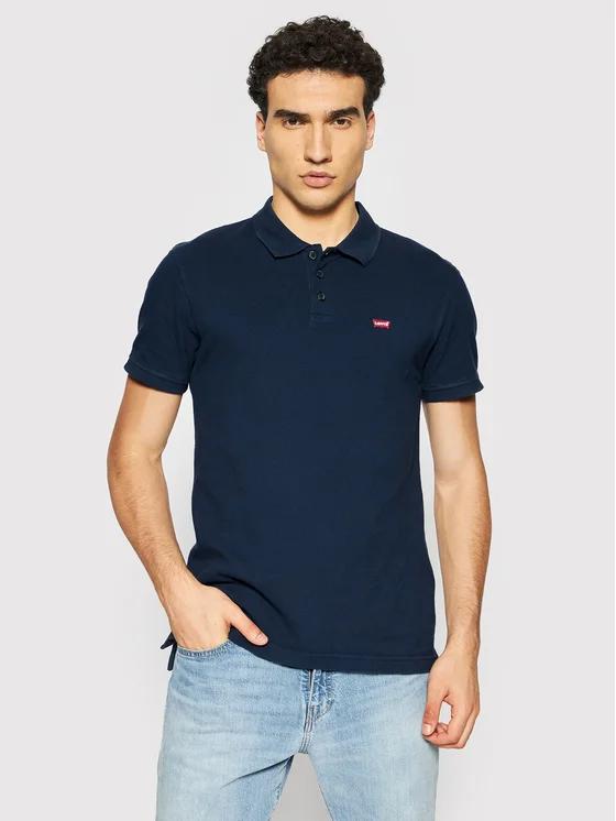 Levi-s New Housemark Polo Shirt 100% Cotton Blue