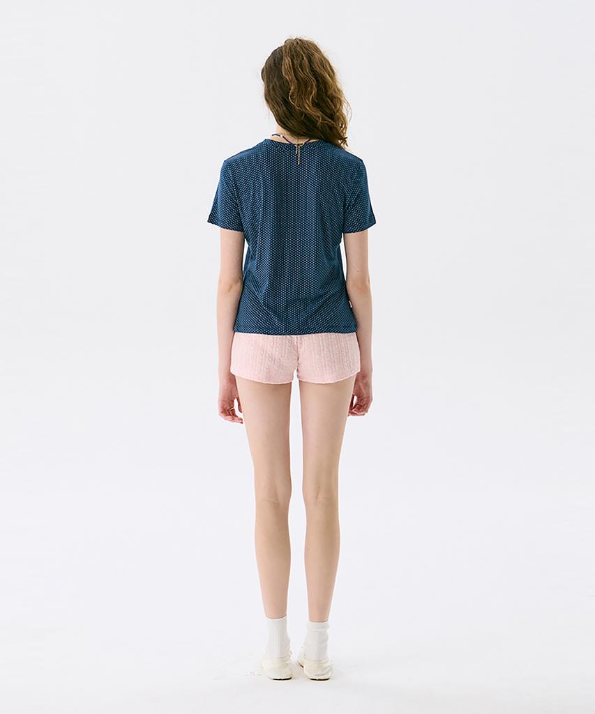 JUNEJUNE SPACE Dot Fitted T_Navy