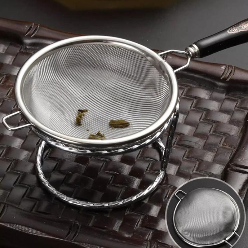 Многоразовое ситечко для заваривания чая с длинной ручкой, нержавеющая сталь, сито для листового чая, специй, кофейная сетка, фильтр, винтажная китайская чайная утварь