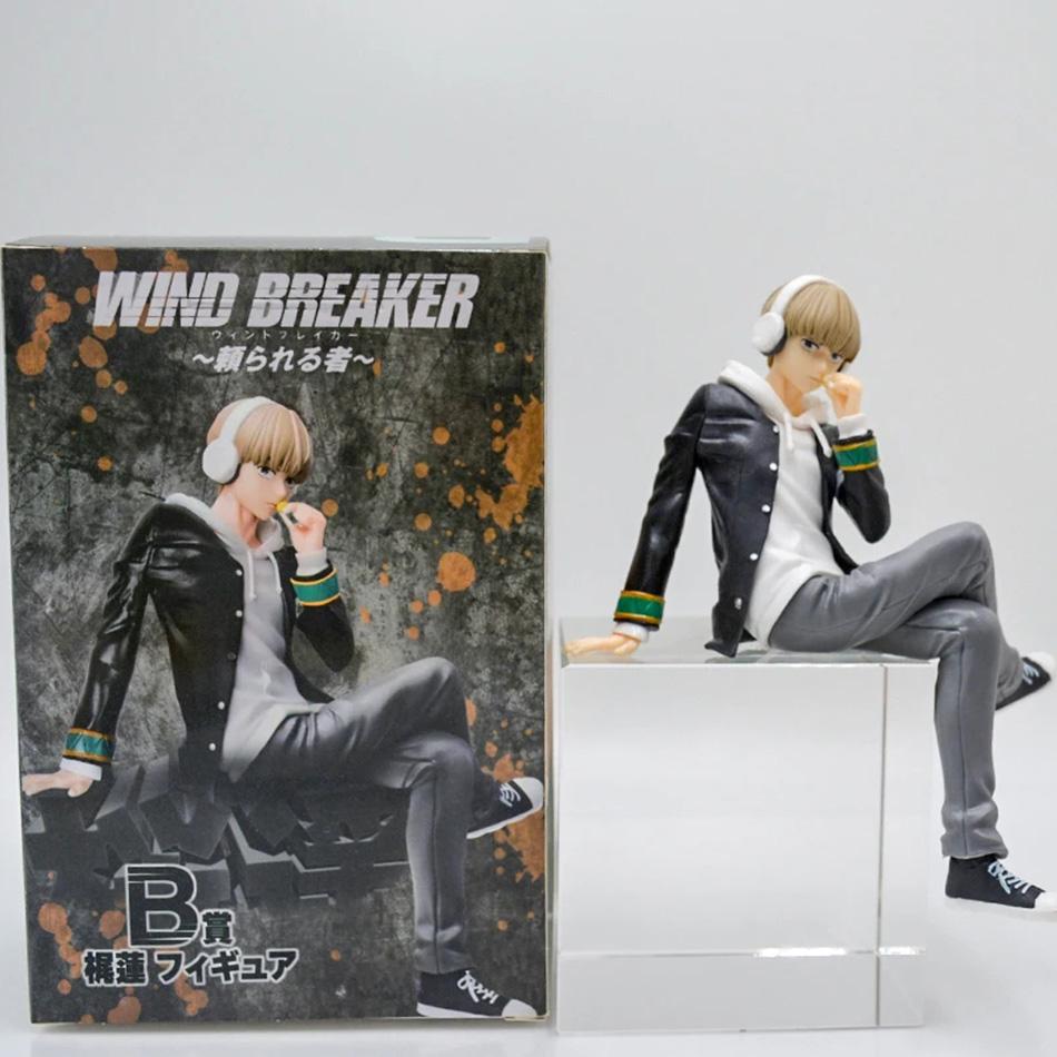 Anime WIND BREAKER Sakura Haruka Figure Kaji Ren Noodle Stopper Figure Sitting Model Toy Gift Doll Aciton Figure
