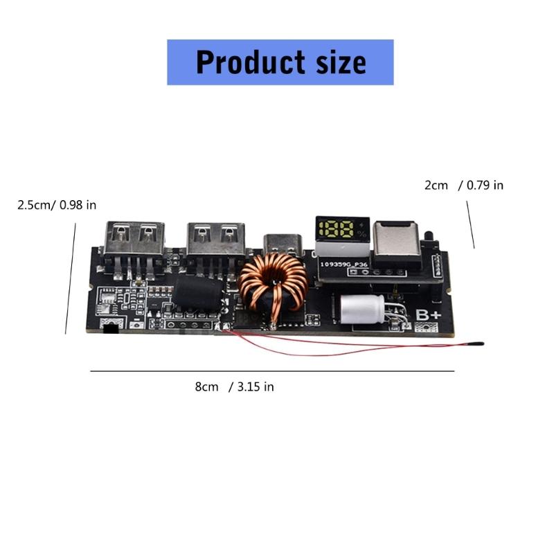 Мобильный модуль питания с двумя портами Type-C PD60W/100W с двусторонней быстрой зарядкой для деловых путешественников и энтузиастов гаджетов