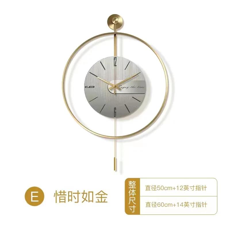 Simple Wall Clock Modern Design Art Clock Living Room Decoration Backlight Mute Wall Clock Home Decoration