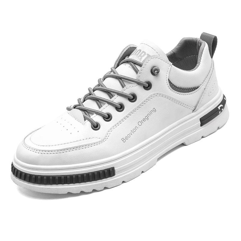 Мужские водонепроницаемые кожаные кроссовки для бега — коллекция весна 2024 г.: Универсальная спортивная и повседневная обувь