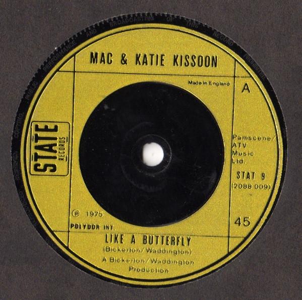 7inch Record MAC & KATIE KISSOON - Like A Butterfly STAT9 State Records 1975 UK Soul/Funk Used