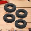 4 Pcs Rubber Tires 80 * 20mm Tires Set Upgrade Parts RC Soft Rubber Wheel Tires for 1:14 Tamiya Tractor Truck RC Car Part