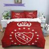 Club Atletico Independiente Pattern Bedding Home Decoration Birthday Gift (1 * duvet cover + 2 * pillowcase, without core)