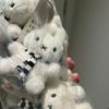 Плюшевая кукла Миффи Черно-белый полосатый шарф Подвеска Рождественский подарок