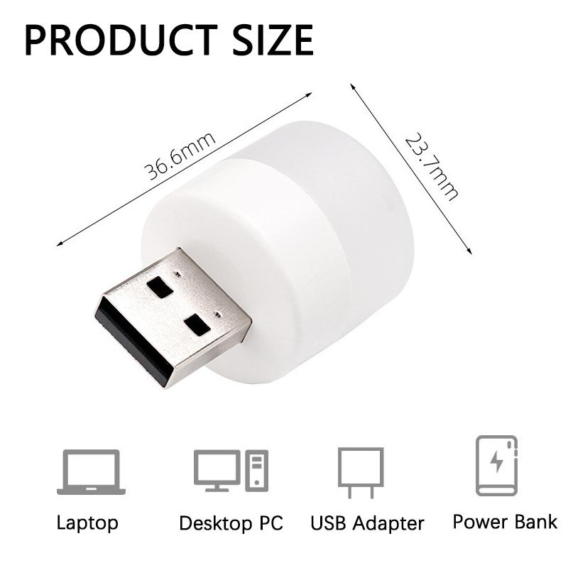 USB Лампа-ночник Подходит для компьютера Мобильное питание USB Маленький круглый свет Светодиодный Защита глаз Лампа для чтения