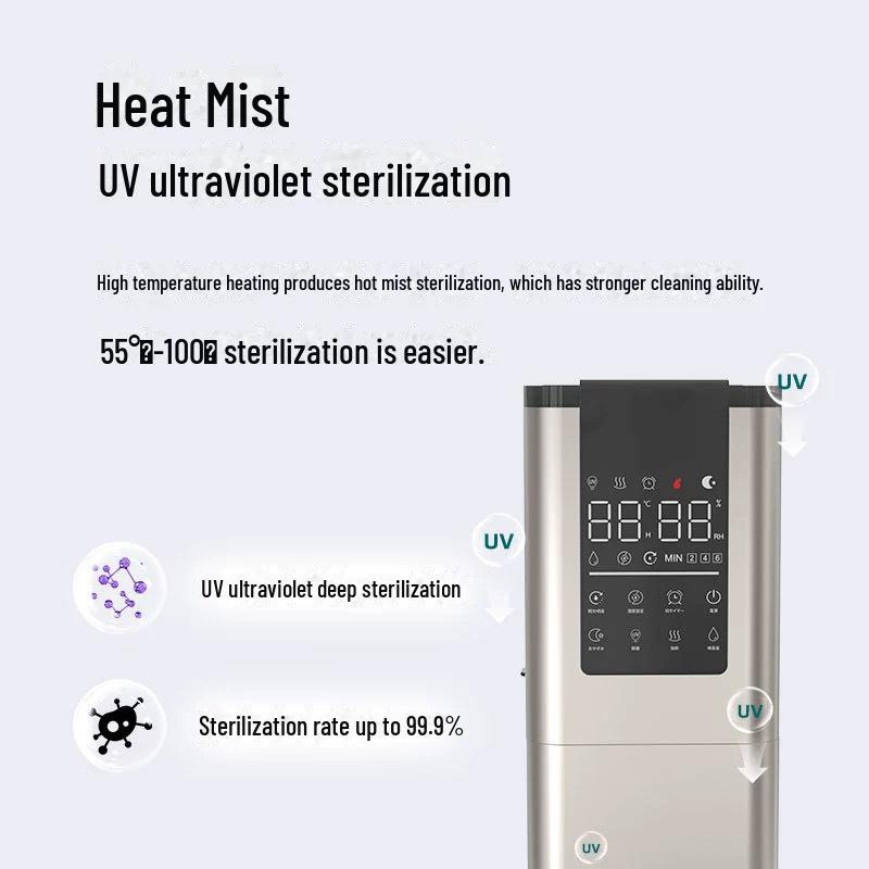 13L Silent Floor-Standing Humidifier with UV Aromatherapy for Bedrooms