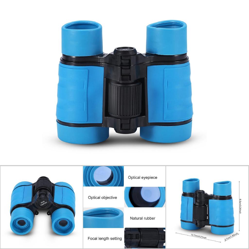 4x30 Увеличение Детский Детский Бинокль для Наблюдения за Птицами на Открытом Воздухе Детский Телескоп Игрушка Подарок Синий