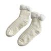 Fuzzy Warm Slipper Socks for Women Cozy Fluffy Fleece Lined Home Floor Socks with Grippers Winter Soft Thermal Sleep Socks