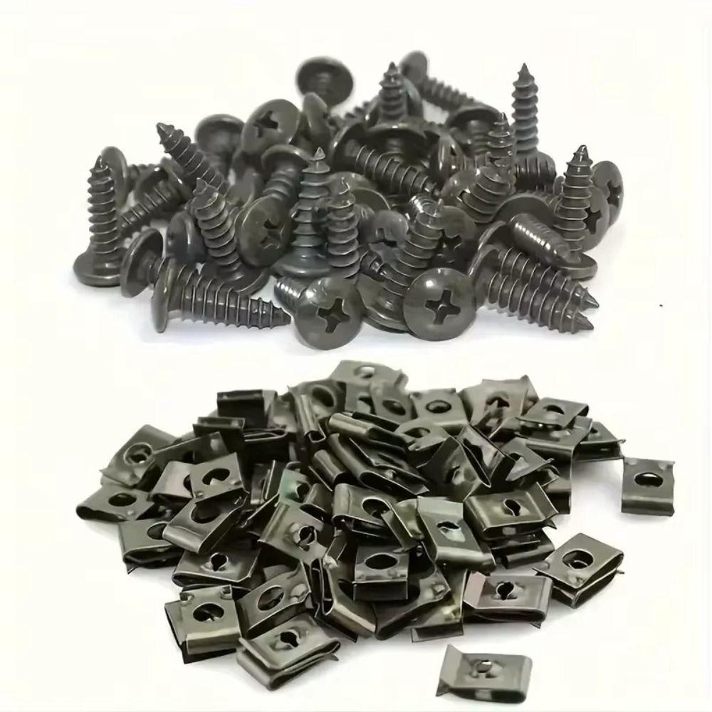 Self-Tapping Screws U-Type Clip Corrosion Resistant Trim Panel Fastener Car Auto Parts