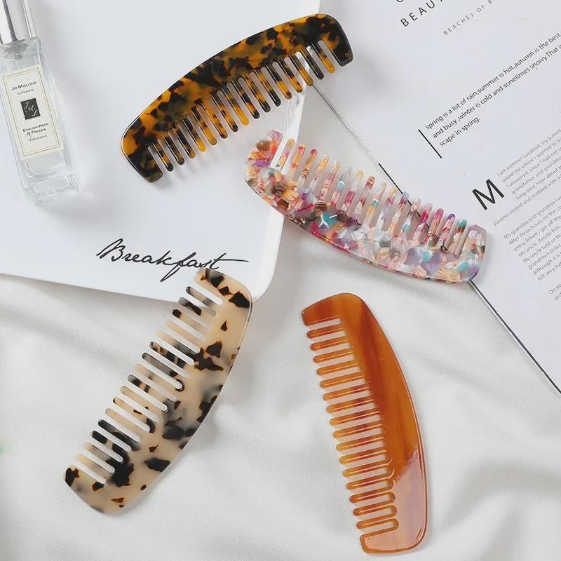 European & American Fashion Acetate Anti-Static Marble Hair Comb for Women